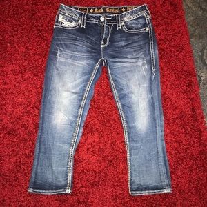 Rock Revival ,Crop jeans. Size 30 No missing stones , excellent condition
